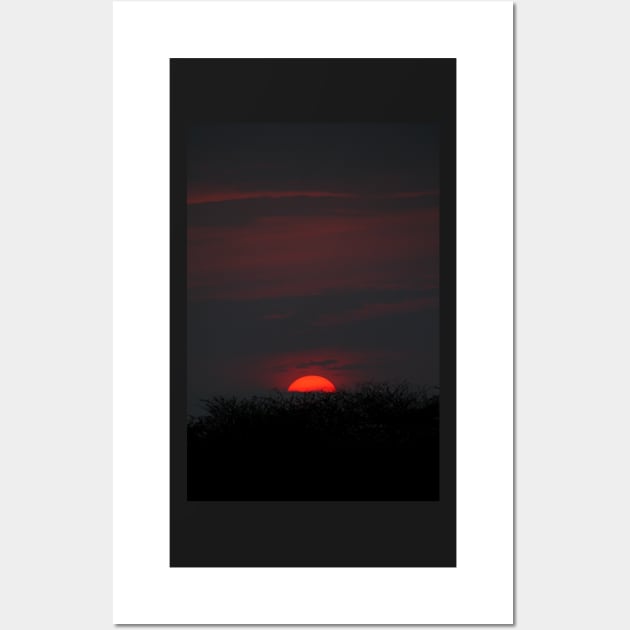 Sunset Through Smoke, Serengeti, Tanzania Wall Art by Carole-Anne